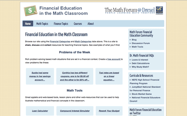 Financial Education in the Math Classroom