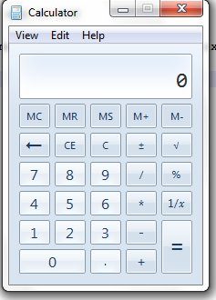 MS Windows Calculator GUI