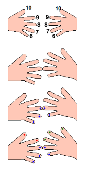 Counting using fingers