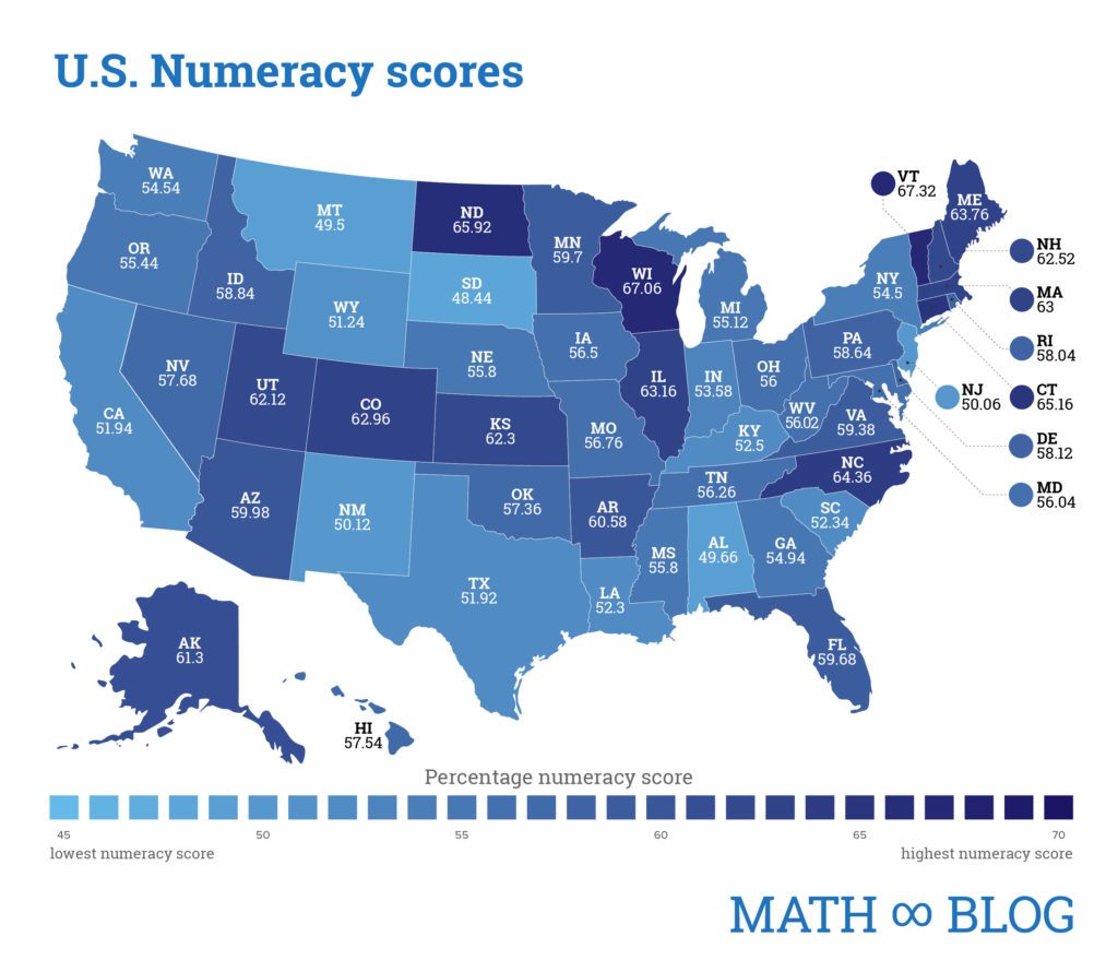 U s numeracy scores map 02 math blog
